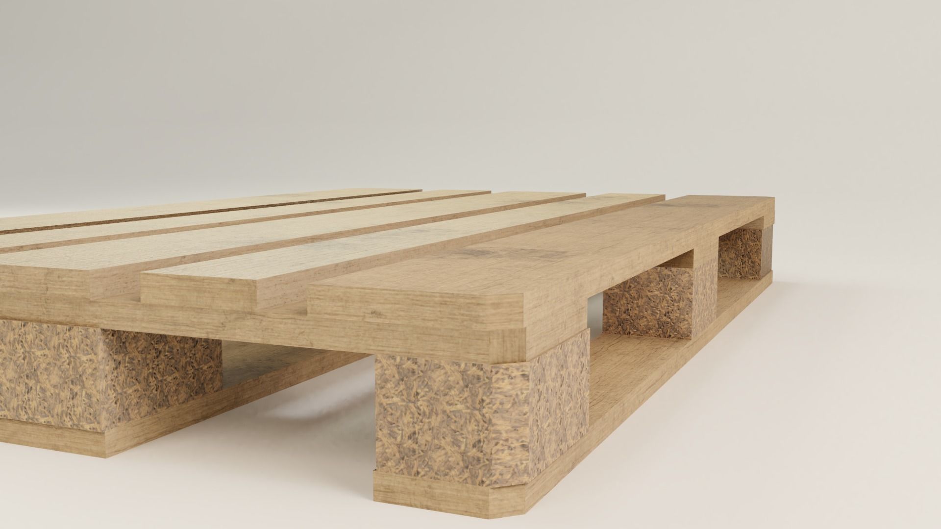 Euro Pallet Low-poly 3D model_5