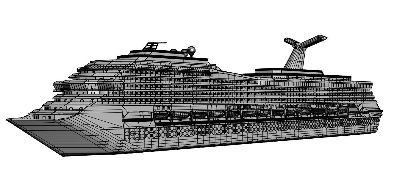 Cruise ship 3D model_5