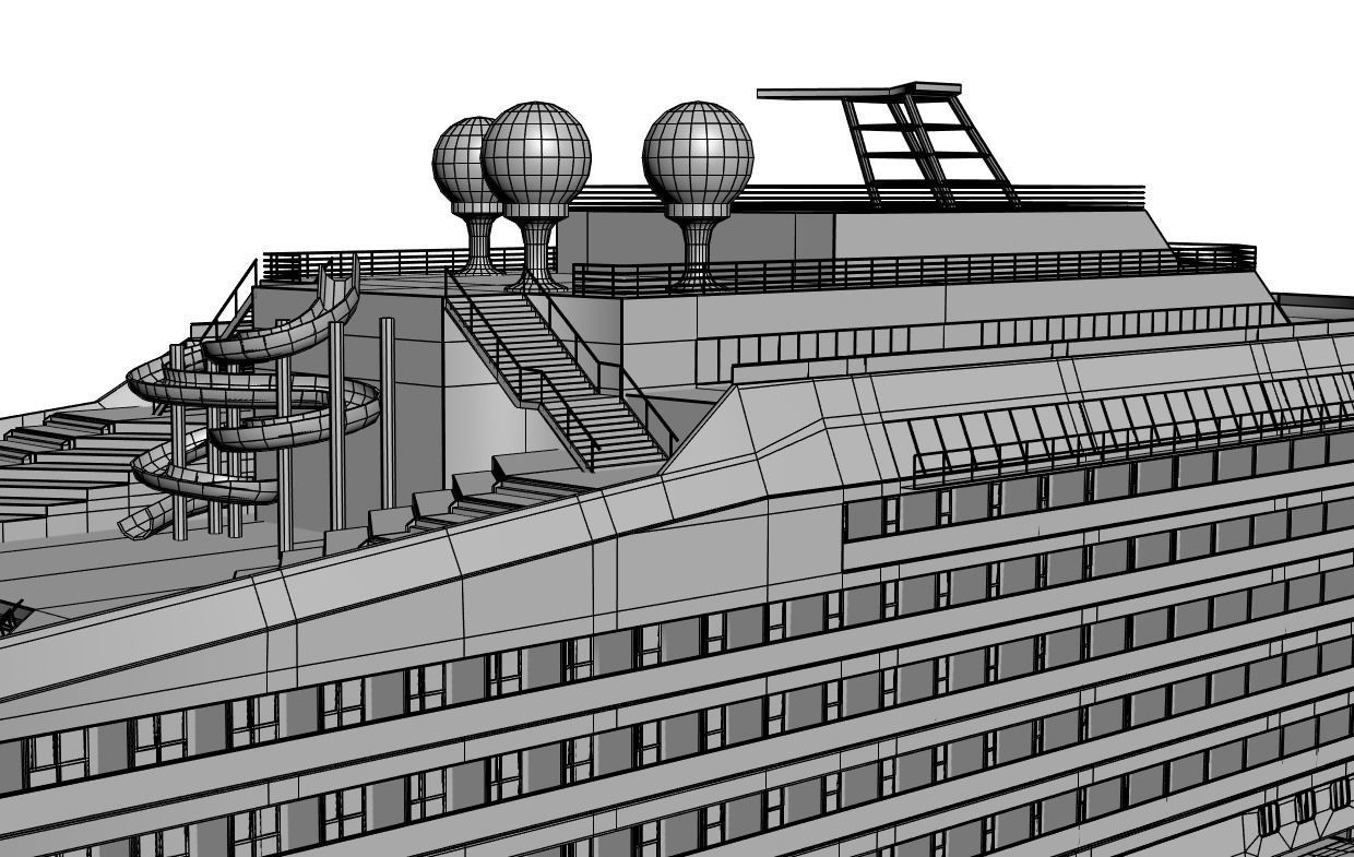 Cruise ship 3D model_6