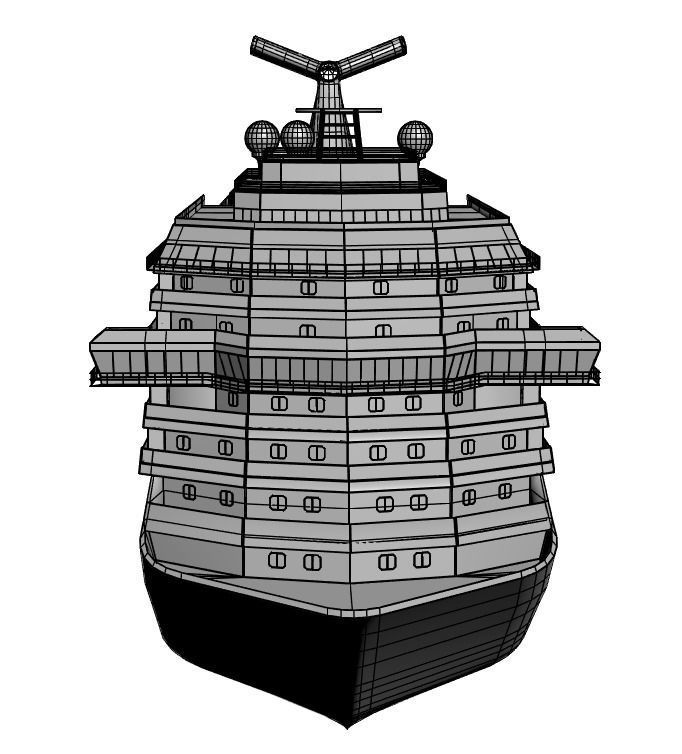 Cruise ship 3D model_4