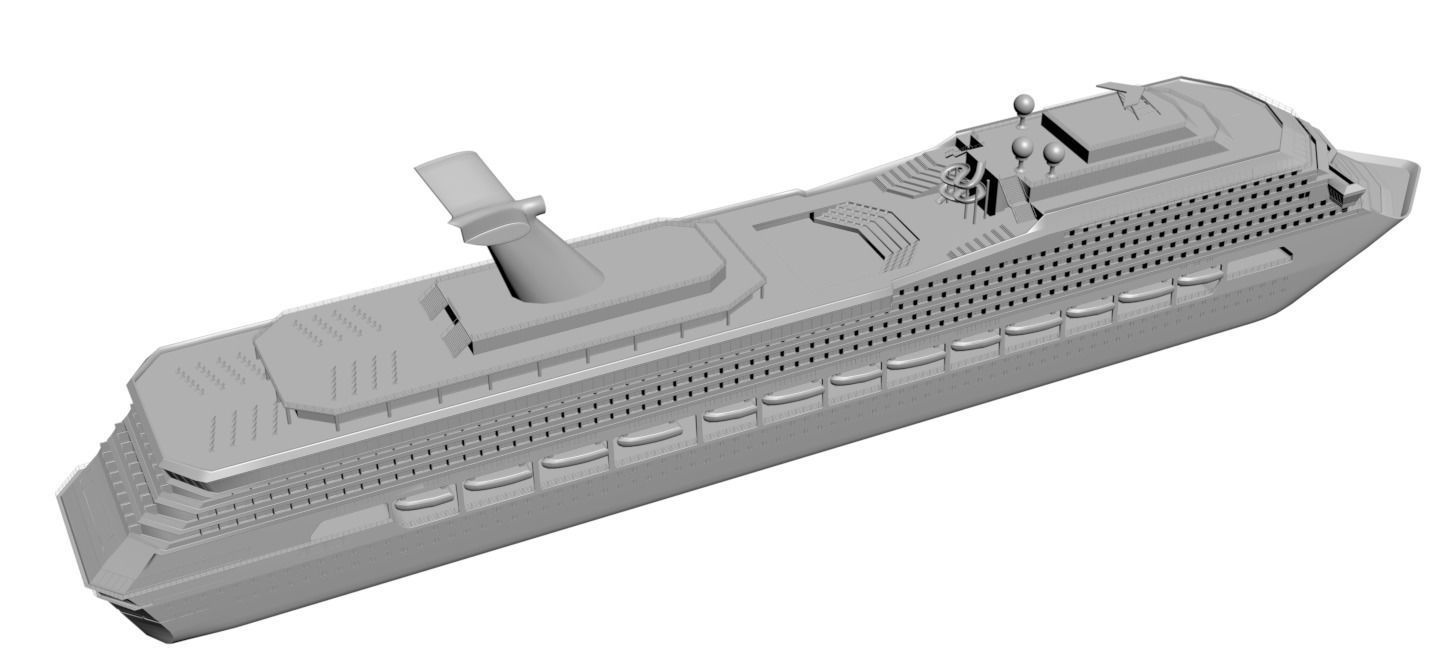 Cruise ship 3D model_3