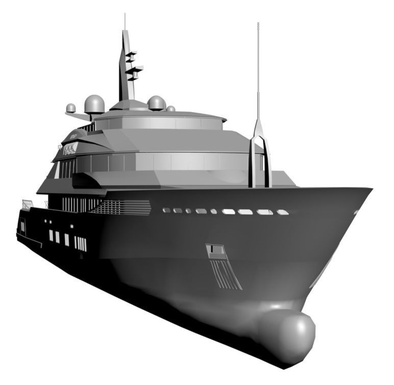 Rich luxury yacht 3D model_3