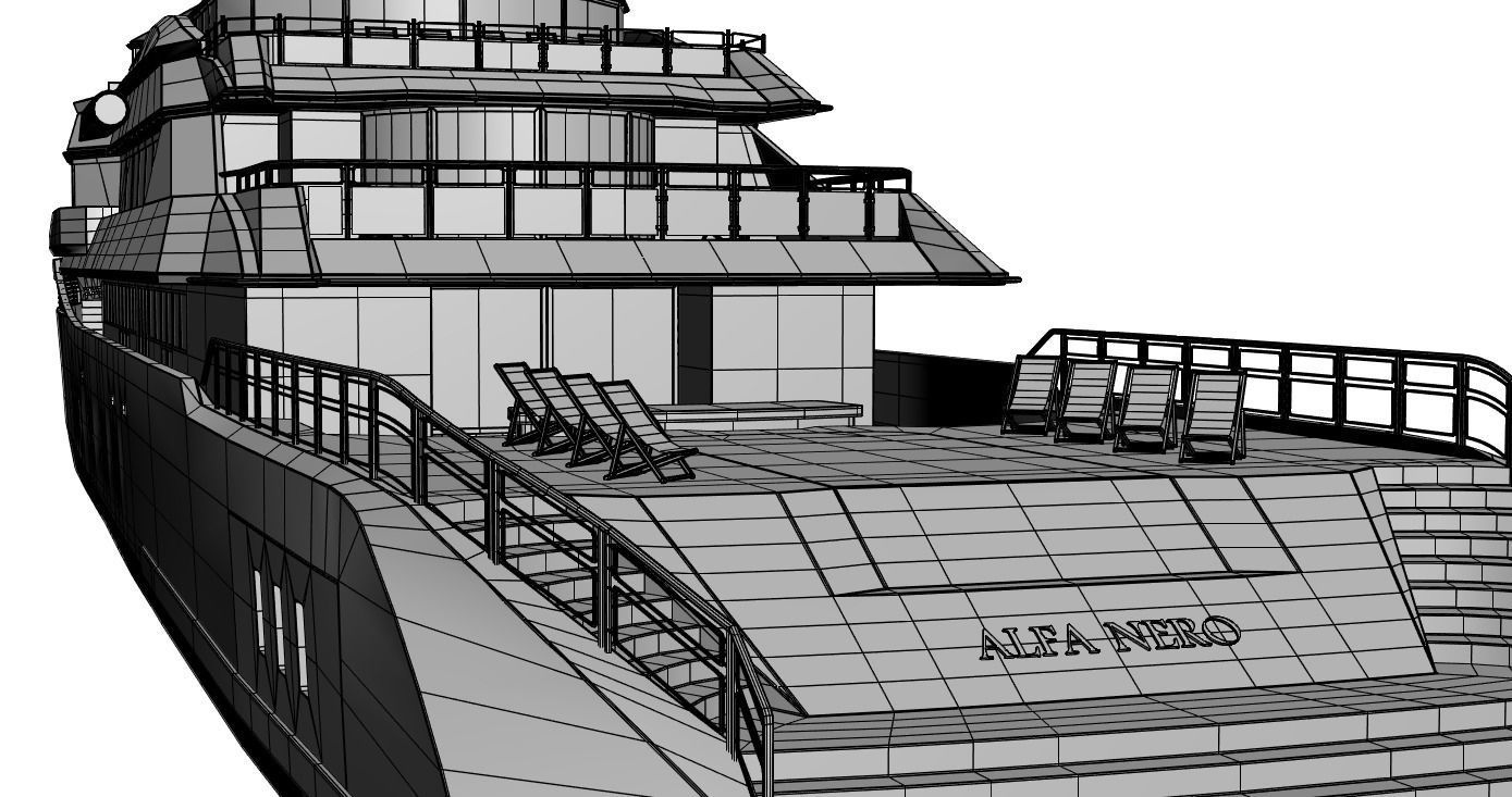 Rich luxury yacht 3D model_5