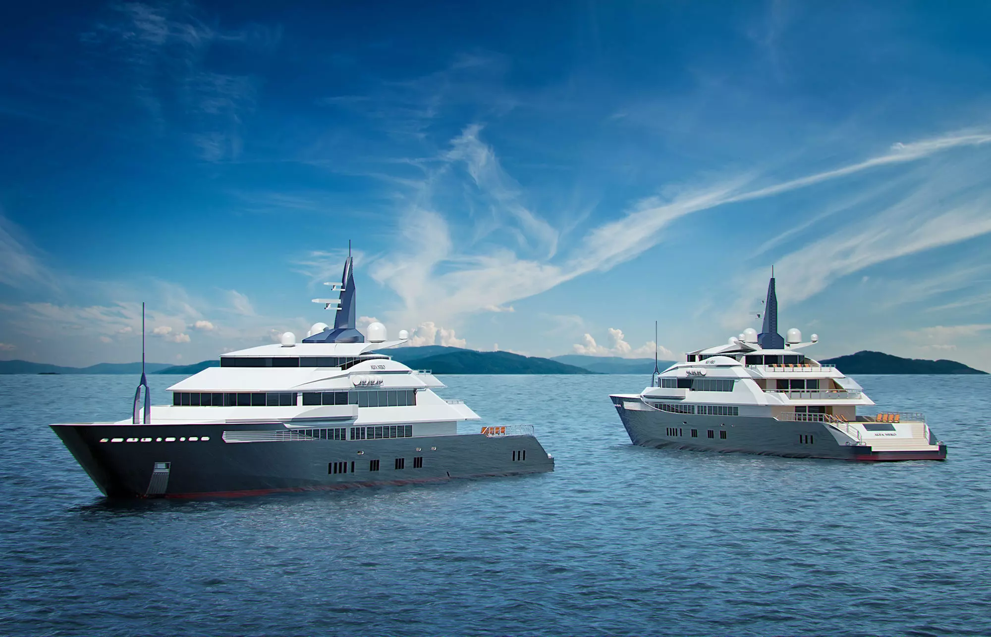 Rich luxury yacht 3D model_0