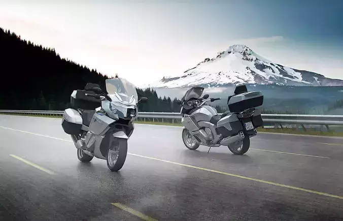 Motorcycle with bags