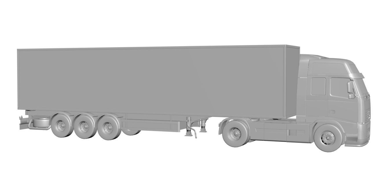 Heavy vehicle truck 3D model_1