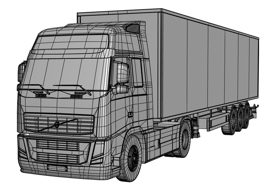 Heavy vehicle truck 3D model_4