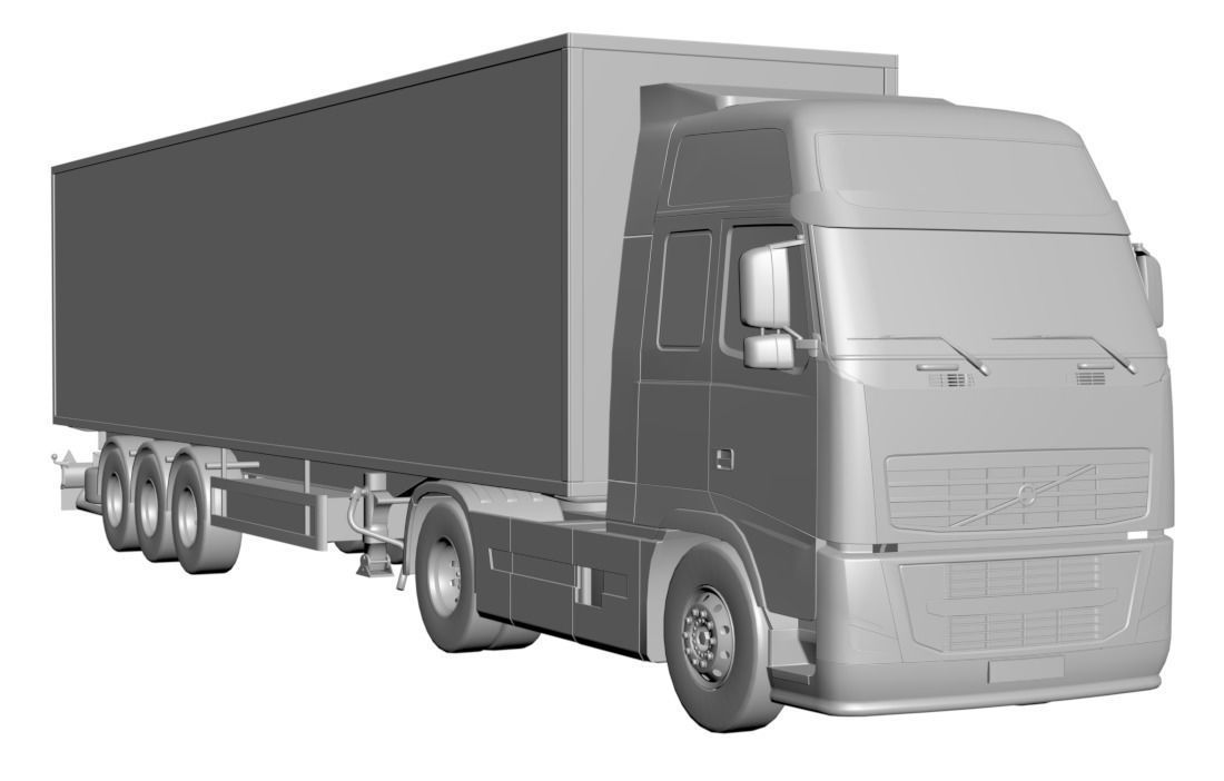 Heavy vehicle truck 3D model_2