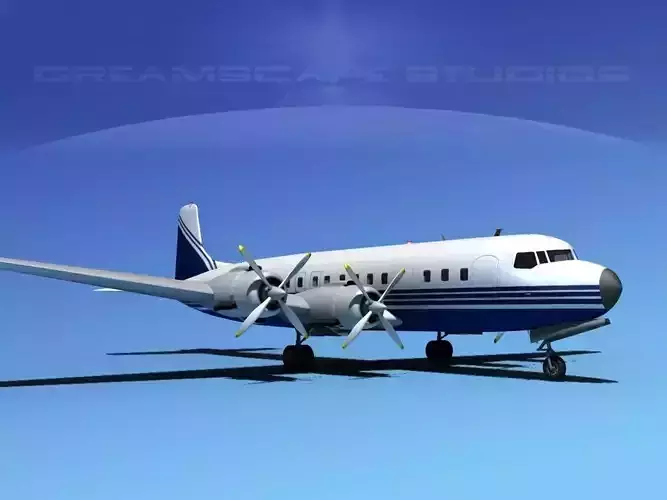 Douglas DC-7C Corporate 5 3D model