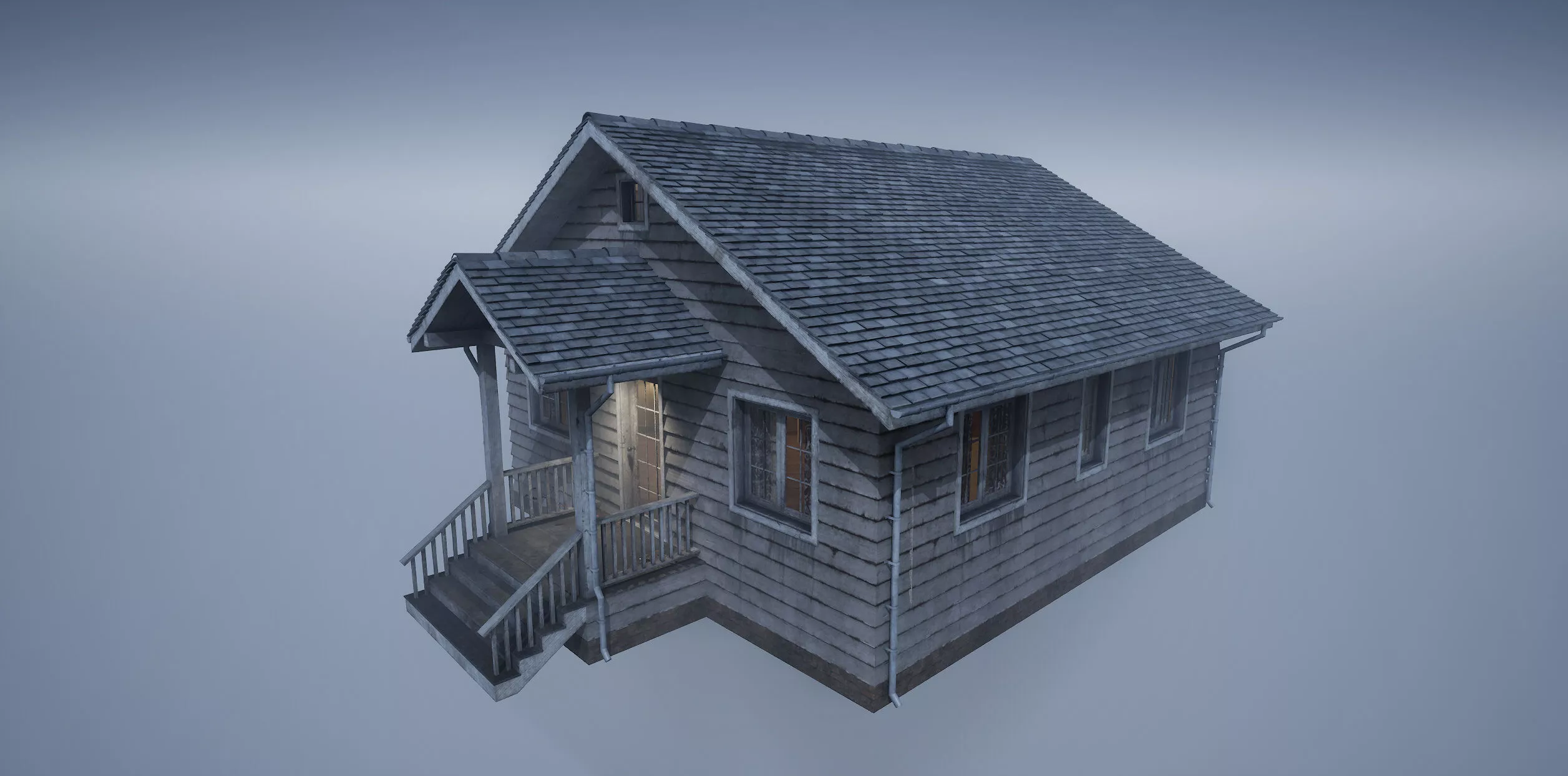Suburban House 2 Low-poly 3D model