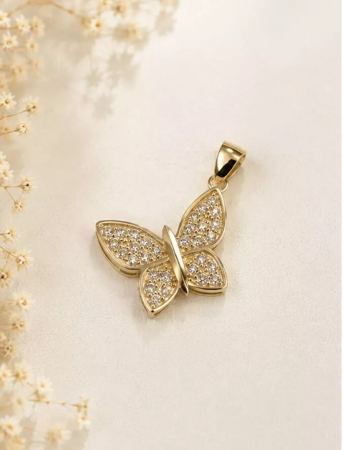 Butterfly Dimonds Pendant Jewelry Print Casting Model 3D print model
