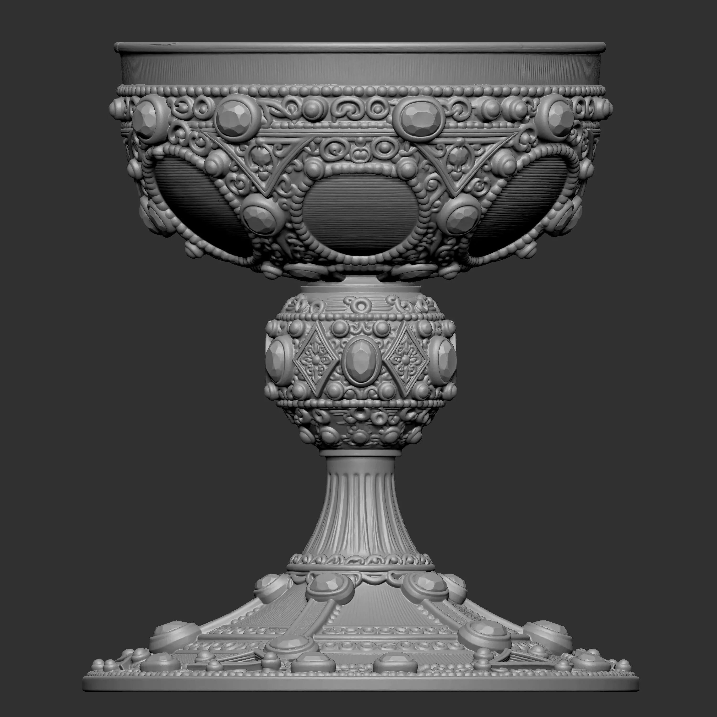 historic jewel encrusted Chalice of Saint Remi 3D print model
