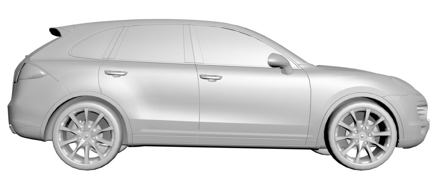 Luxury gray SUV 3D model_1