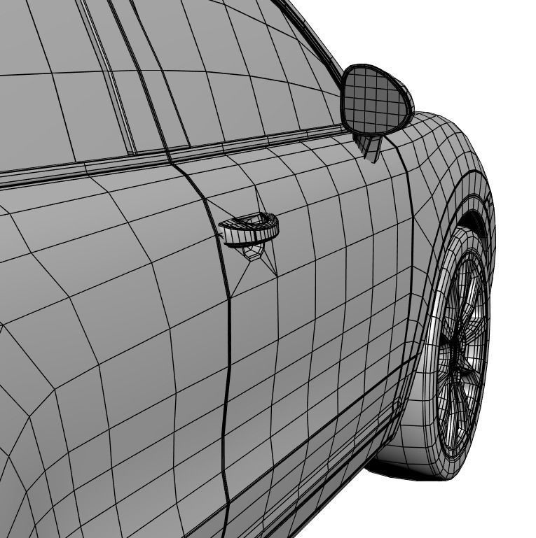 Luxury gray SUV 3D model_6