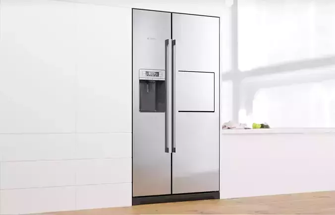 Light fridge with water external water system 3D model