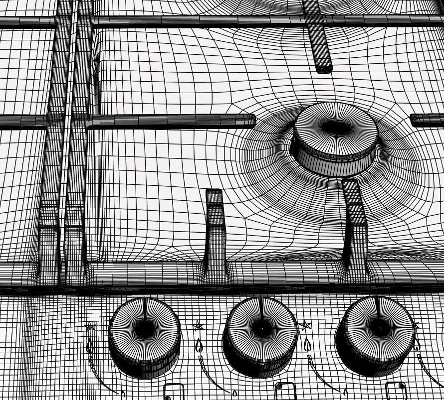 Gas stove  3D model_6