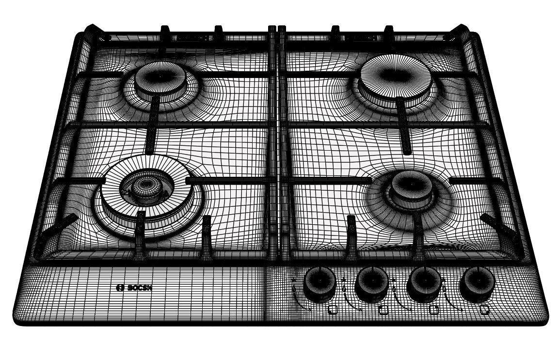 Gas stove  3D model_5