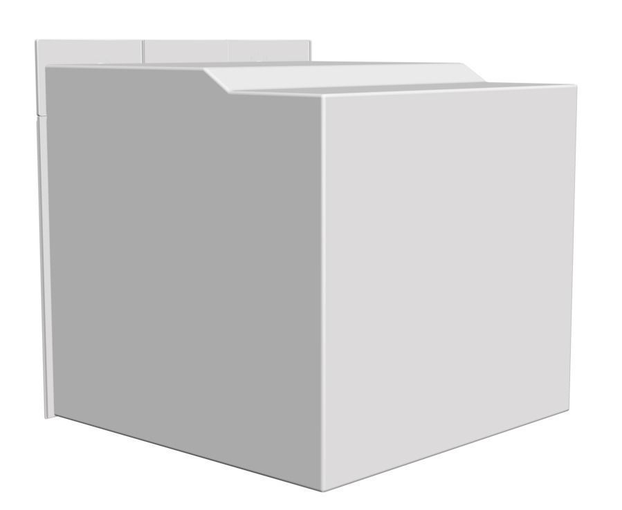 Modern full glass oven 3D model_3