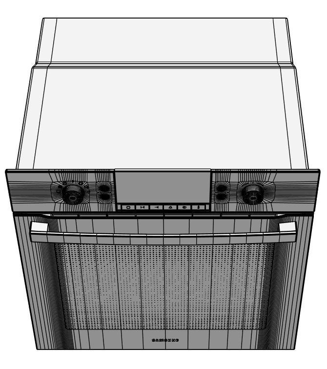 Modern full glass oven 3D model_5