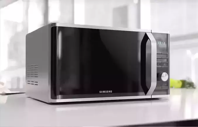 Glass front microwave 3D model