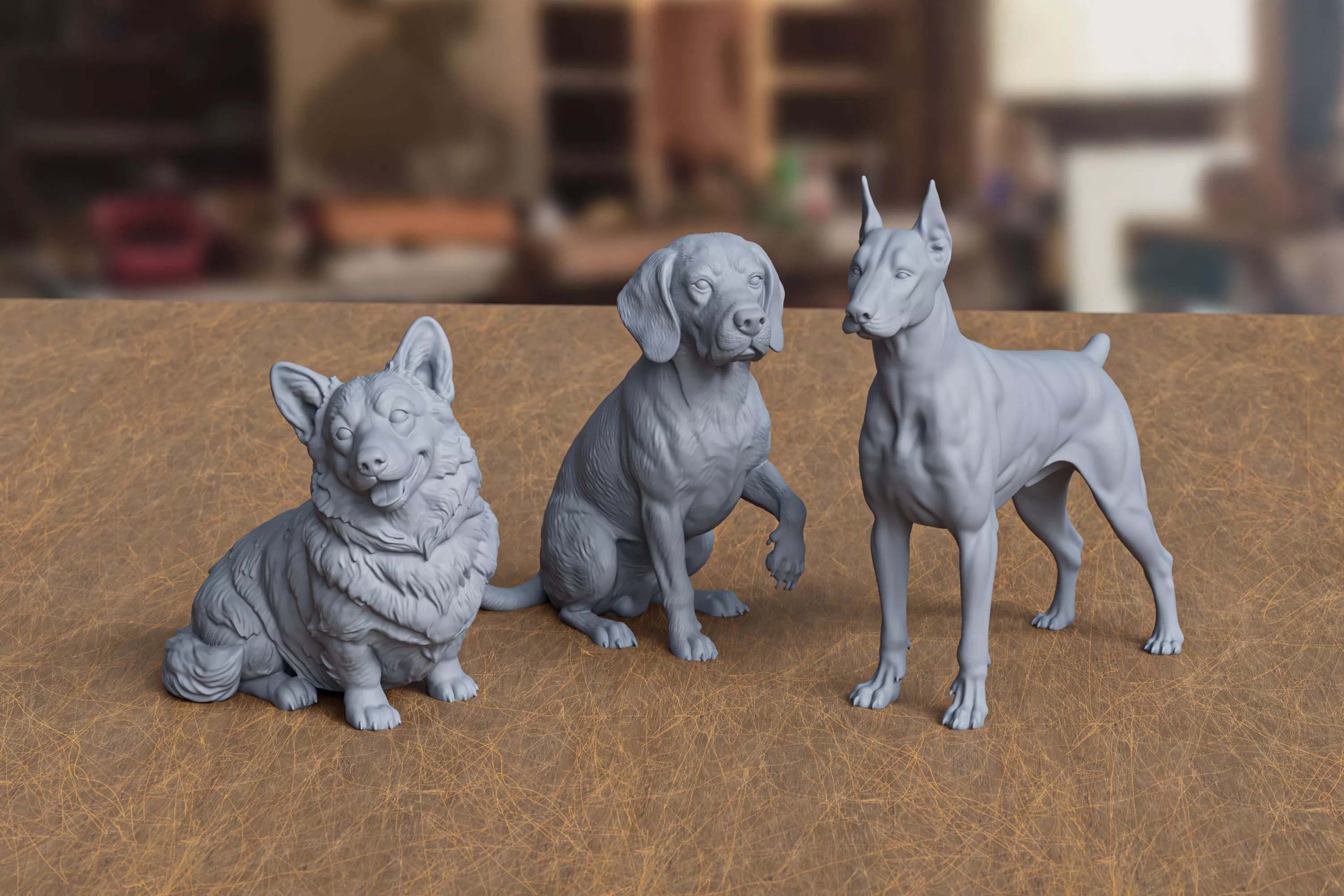 3D Printable Dog Pack 3D print model