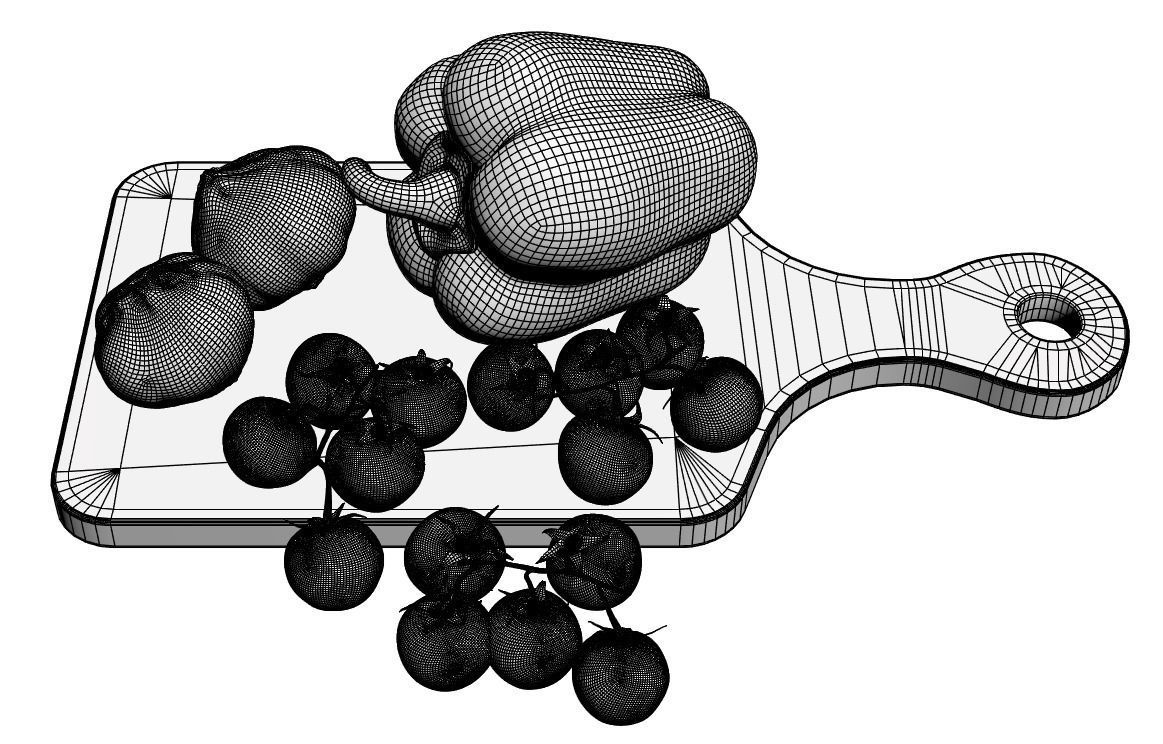Red vegetables 3D model_4