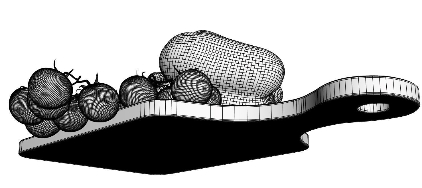 Red vegetables 3D model_5