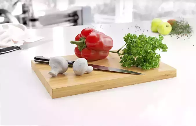 Vegetable 3D model flower