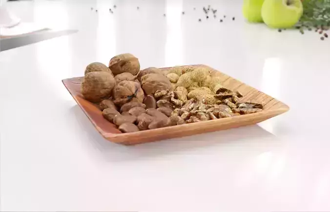 Plate with nuts