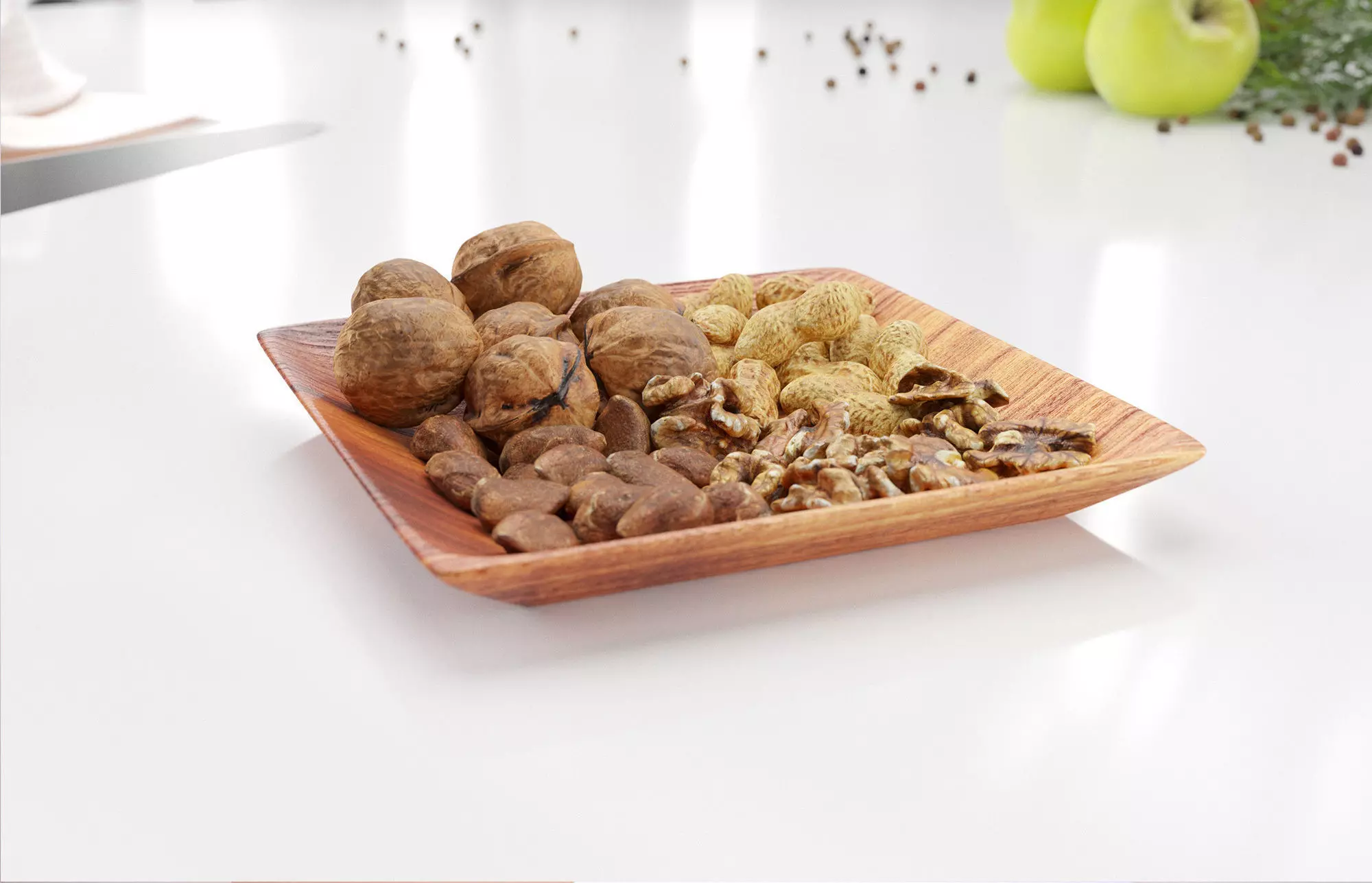 Plate with nuts 3D model_0