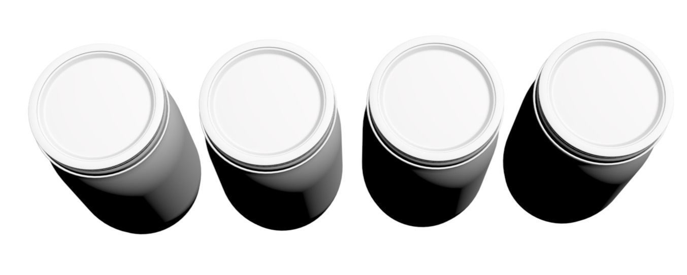 Glass jars with candies 3D model_2