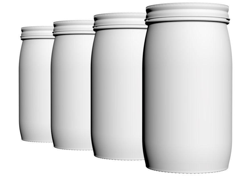 Glass jars with candies 3D model_3