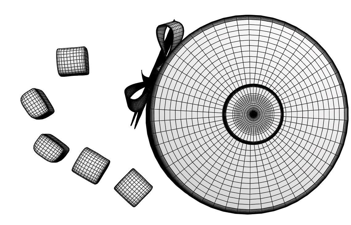 Glass jar with marshmallows 3D model_6