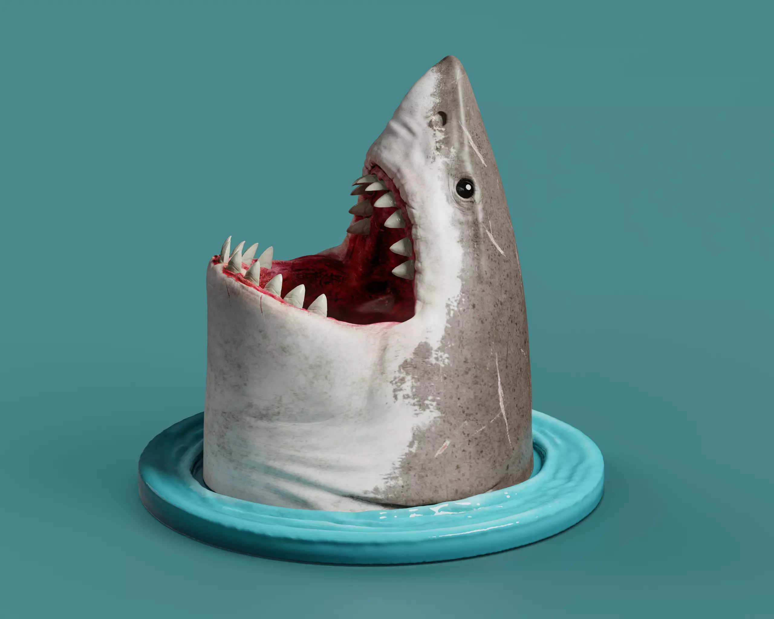 Shark Snack Bowl - Novelty Serving Dish 3D print model