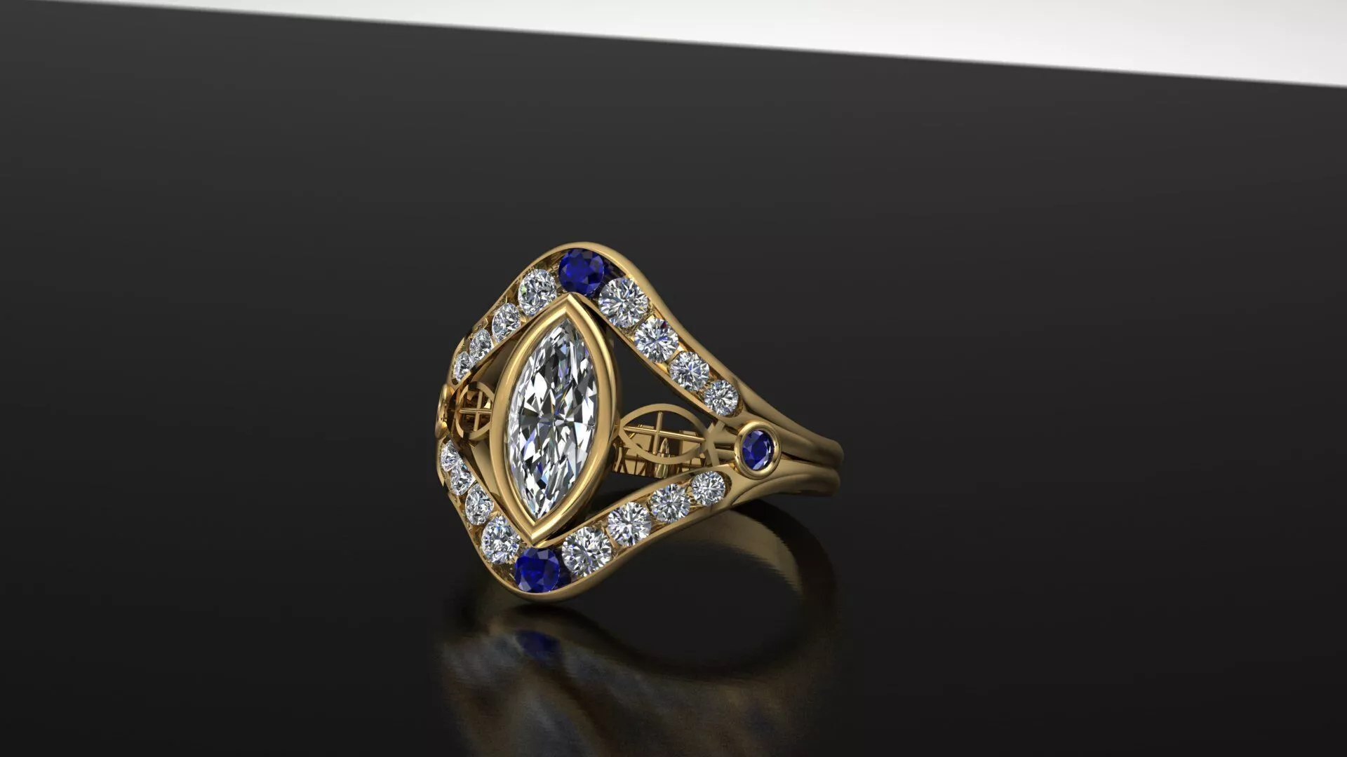 Faith Cross Ring 3D print model