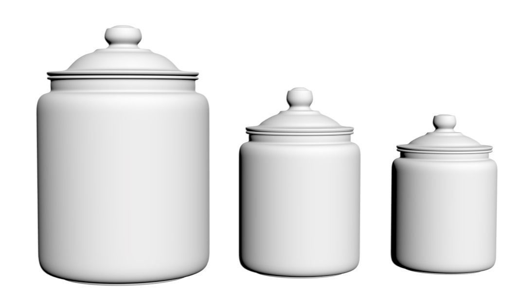 Kitchen storage containers  3D model_2