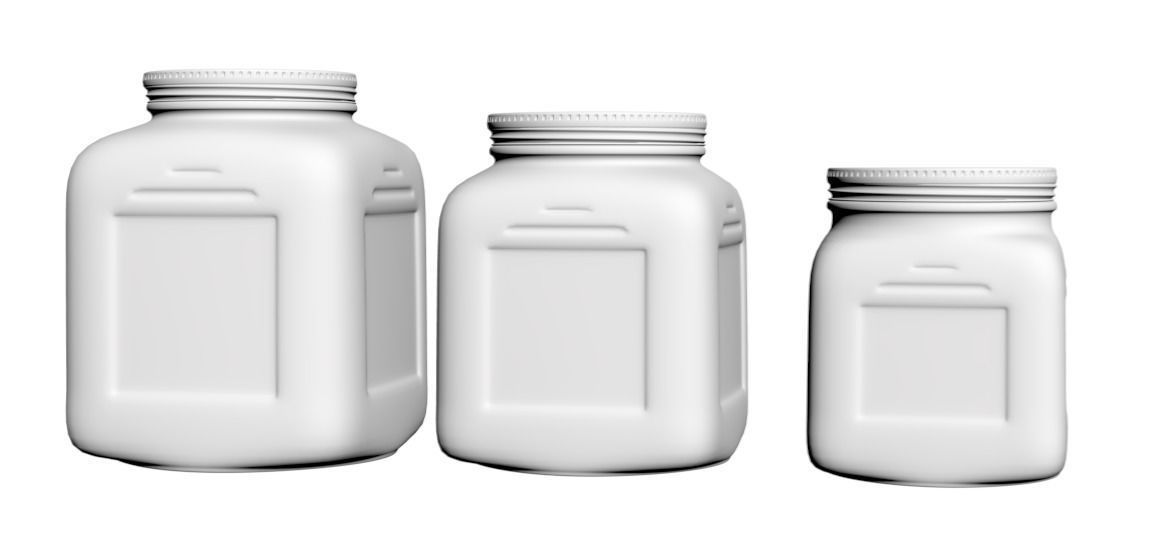 Kitchen storage containers  3D model_3