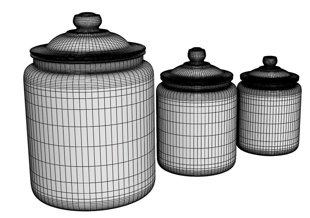 Kitchen storage containers  3D model_5