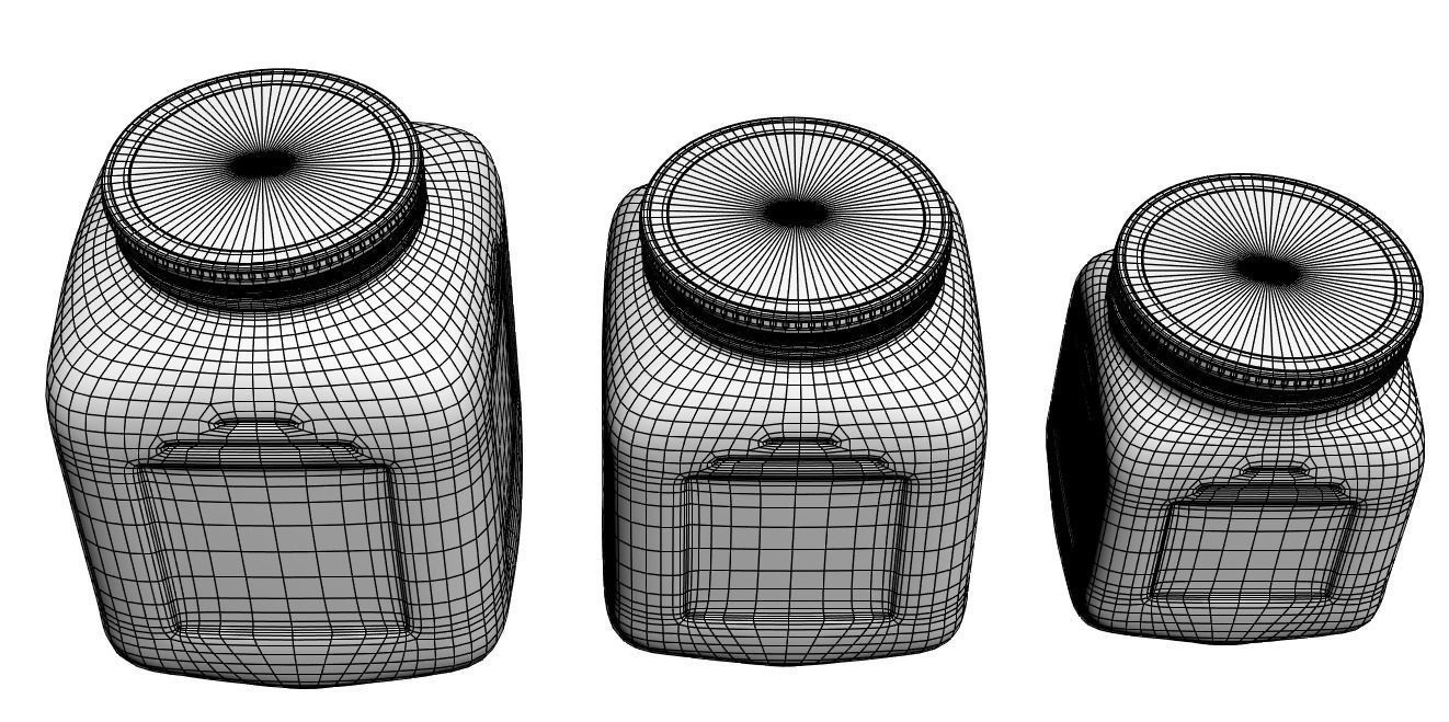 Kitchen storage containers  3D model_6