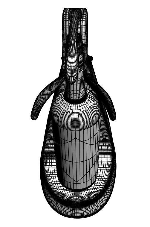 Modern wine bottle opener 3D model_6