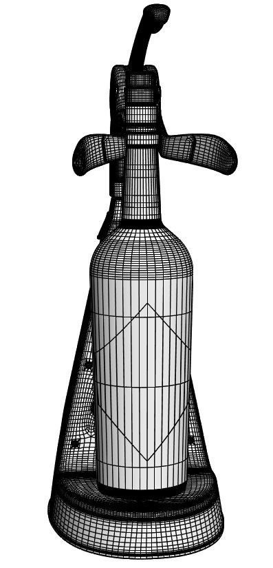 Modern wine bottle opener 3D model_5