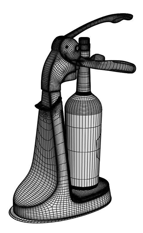 Modern wine bottle opener 3D model_4