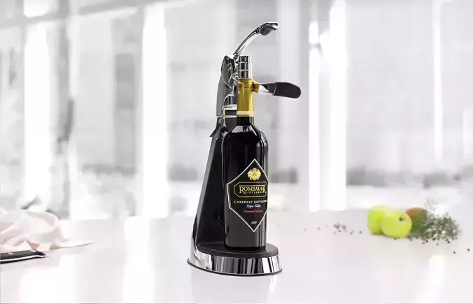 Modern wine bottle opener 