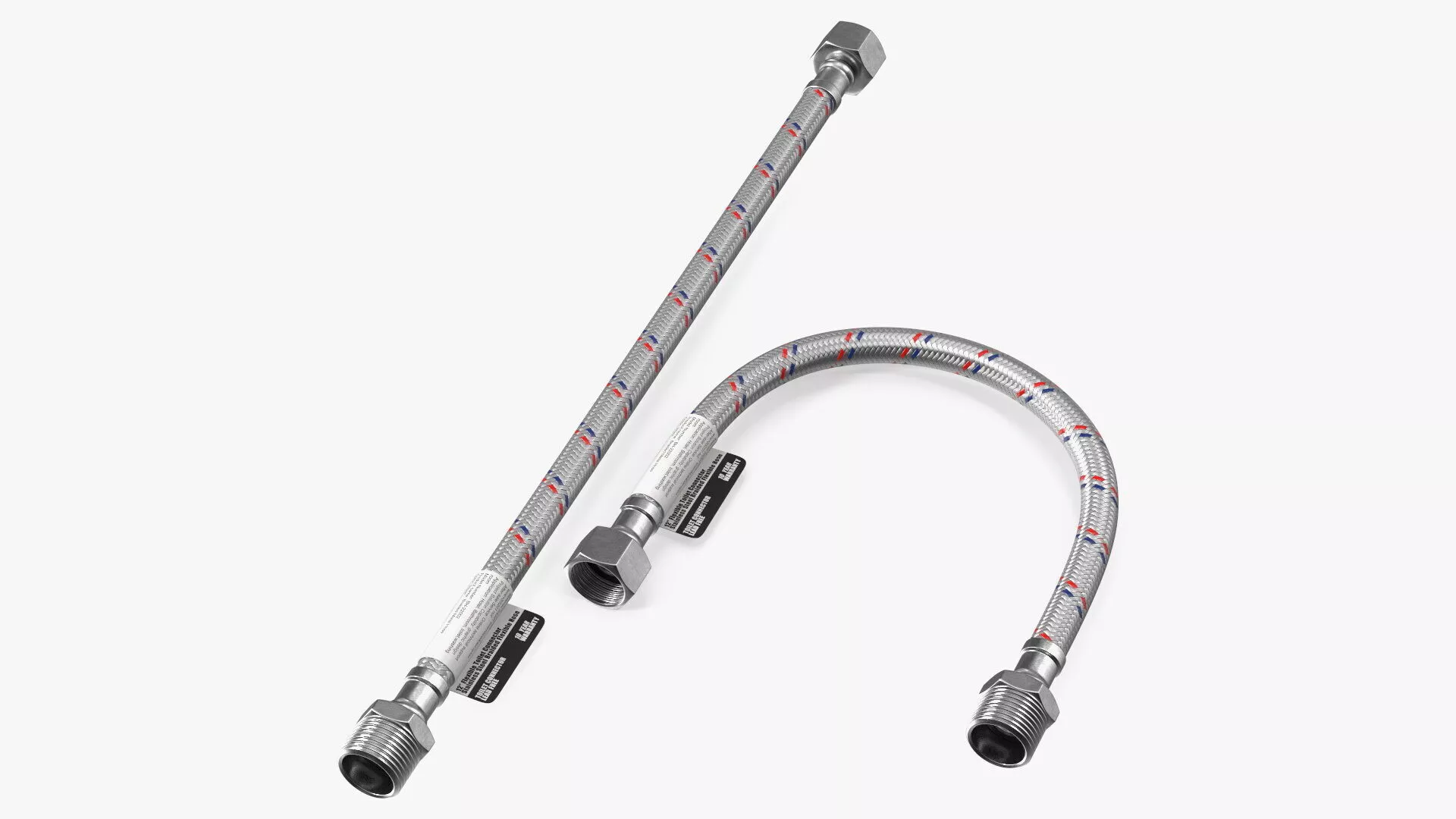 Toilet Connector Hose Set 30cm Colored 3D model