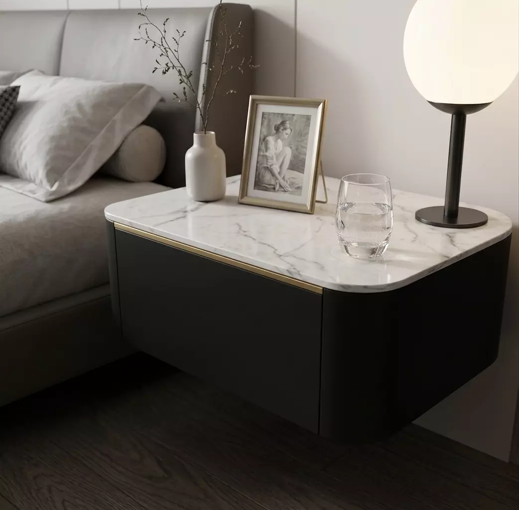 ALBA - Minimalist Floating Nightstand 3D model