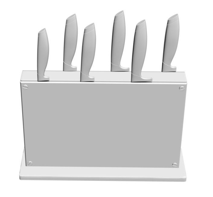 Magnetic stand for knives 3D model_2