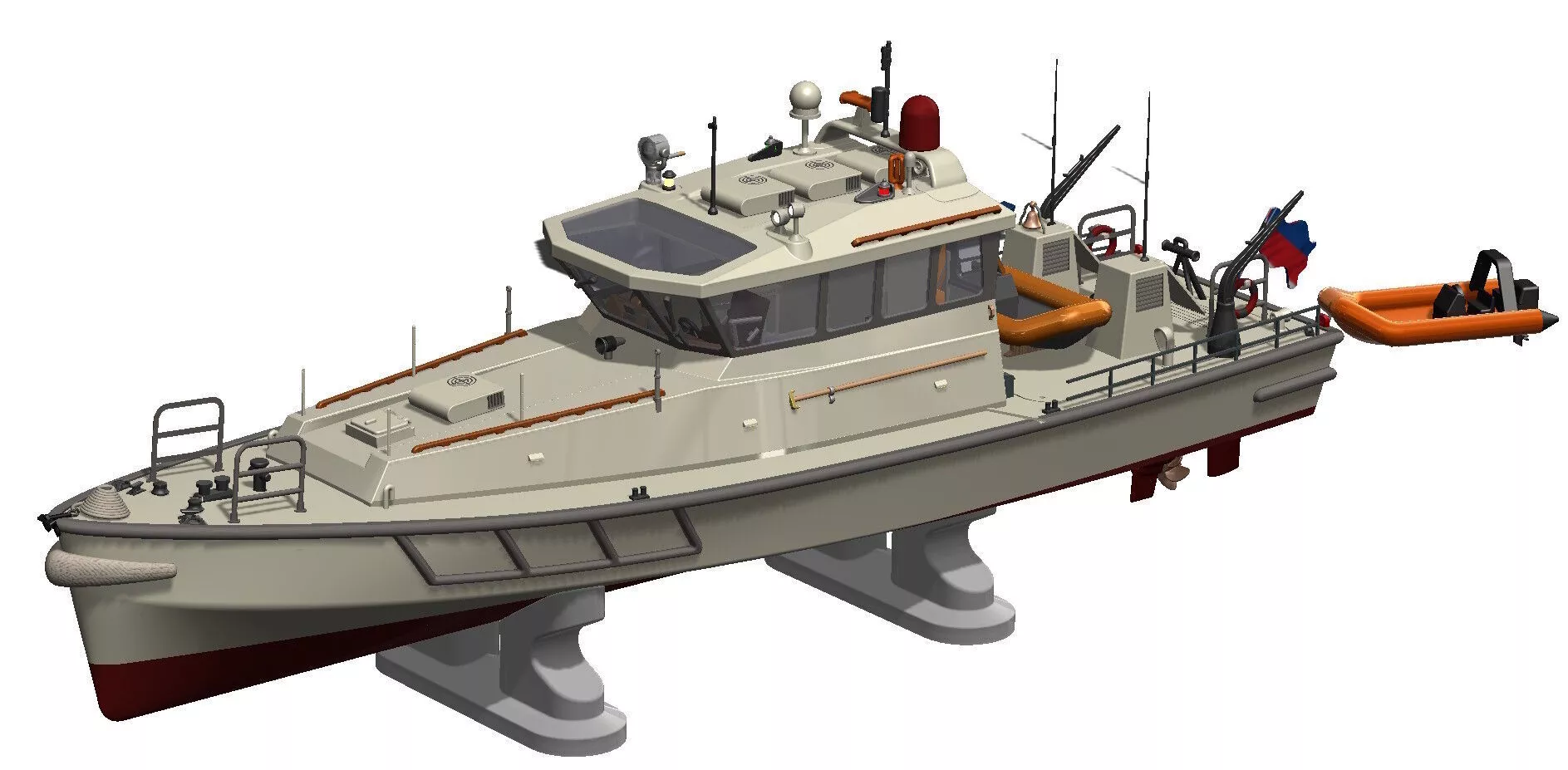 Modern RC Ready Pilot Boat 3D print model