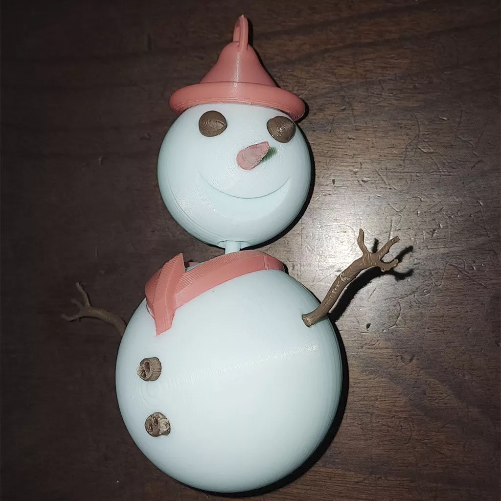 360 Articulated Snowman - Print-in-Place Christmas Ornament 3D print model
