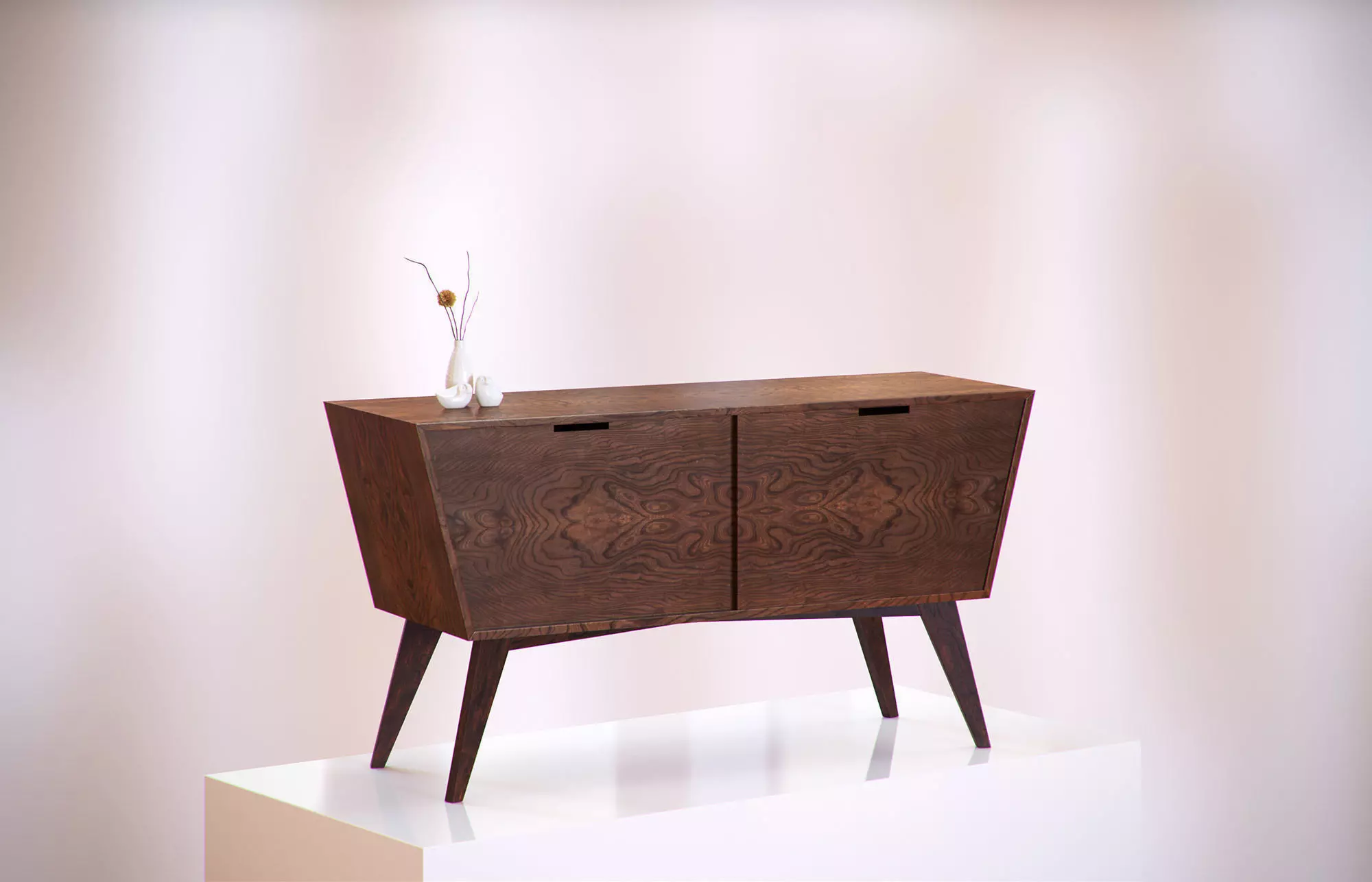 Wooden table HG2 3D model