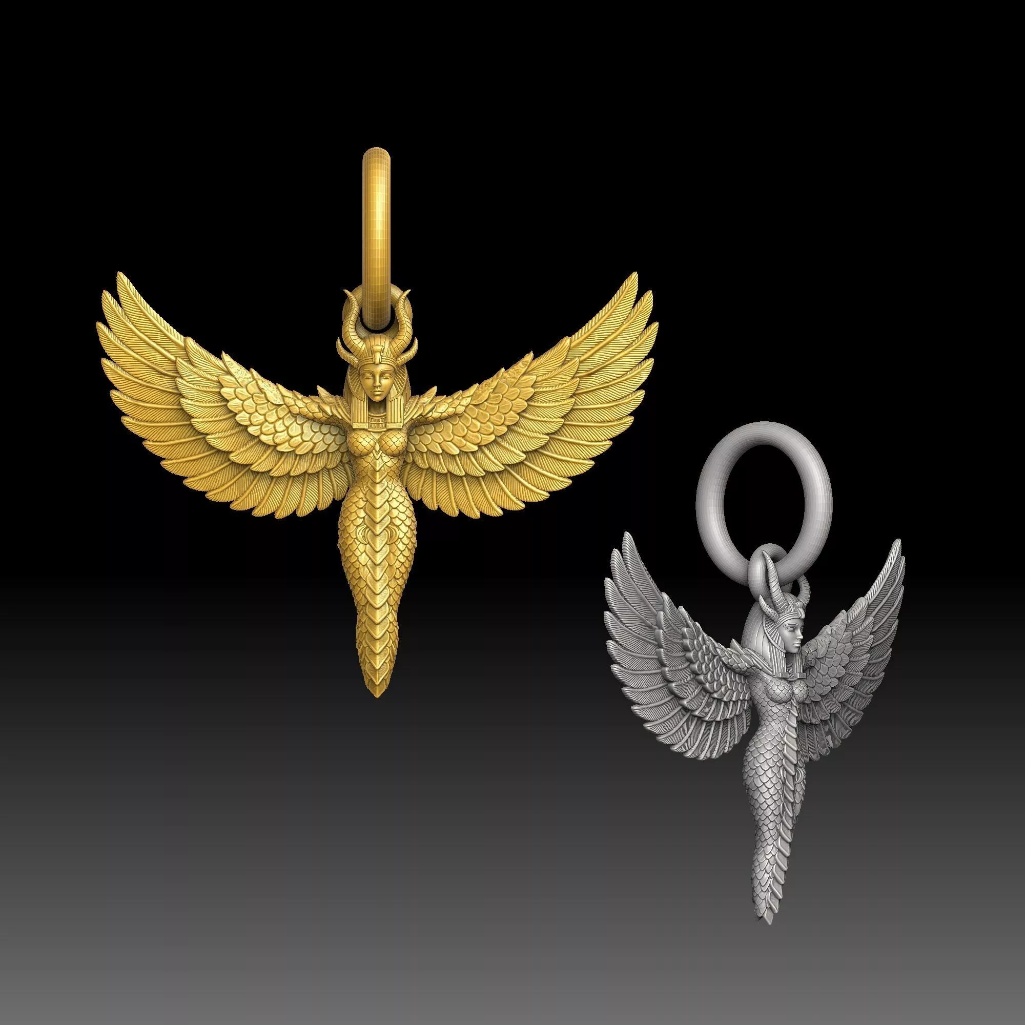 Silent Luxury Pendants - one inch pendant 3D print model